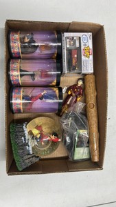 Harry Potter lot, snow, globe, bitty pop rides, Funko, figures and trading cards