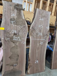 Book Match Black Walnut Slabs