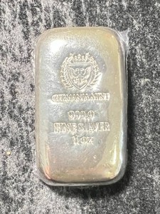 1 TROY OZ .999 FINE SILVER GERMANIA MINT BAR