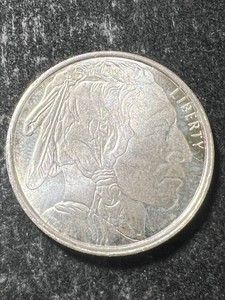 1 TROY OZ .999 FINE SILVER BUFFALO INDIAN ROUND