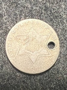 1856 US 3 CENT SILVER