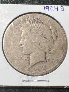 1924-S US PEACE SILVER DOLLAR