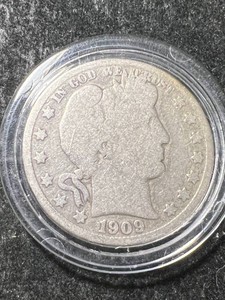 1909 US BARBER HALF DOLLAR IN AIRTITE