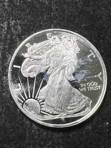 HALF TROY OZ .999 FINE SILVER AMERICAN EAGLE ROUND