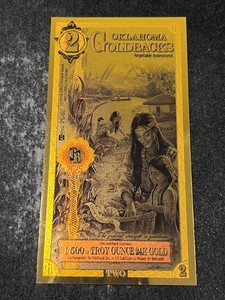 OKLAHOMA GOLDBACK 1500TH TROY OZ 24K GOLD