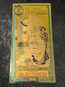 UTAH GOLDBACK 1200TH TROY OZ 24K GOLD