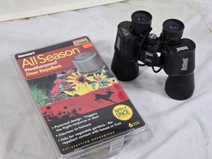 Bushnell 10x50 Binoculars and Sweeneys All Season Weatherproof Deer Repellent