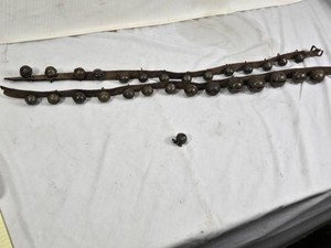 Vintage Sleigh Bells on Leather Straps