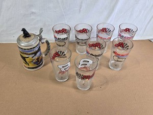 Budweiser Hunters Companion Series Beer Stein and NASCAR Pint Glass Collection