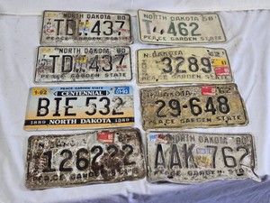 North Dakota License Plates Collection