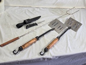 Grilling Tools including Berkley Outdoorsman Knife and Accessories