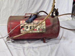 NAPA Portable Air Tank with Hose and Gauge - Oil was leaking out of nozzle, may have been used as an oil tank