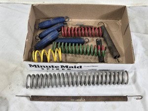 Box of Mixed Springs and Coils in Various Colors and Sizes