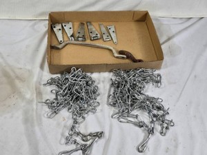 Light Chains and Metal Brackets with Garage Hook