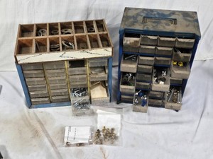 Organizational Storage Units with some Hardware not all drawers have things, Gas Orfices