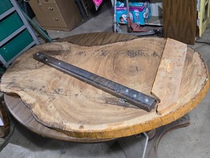 Live Edge Wood Slab Coffee Table Top with Metal Support - Very Heavy - No Legs