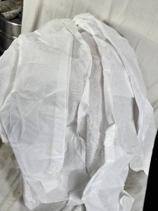 Box of 30 Gladden & Metz Inc. White Lab Coats, Knit Cuff & Collar, Size Large