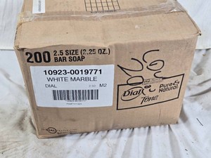 Dial White Marble Deodorant Bar Soap - box of 200 Dial White Marble deodorant bar soaps, each weighing 2.25 oz. - scented