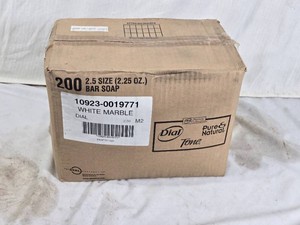 Dial White Marble Deodorant Bar Soap box of 200 bars of Dial White Marble deodorant soap, each weighing 2.25 ounces - Scented
