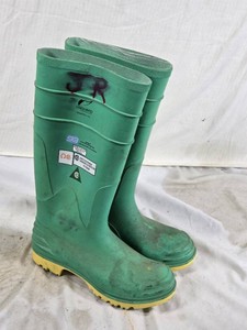 Onguard Hazmax Green Rubber Protective Boots - Used Size 7 - Steel Toe