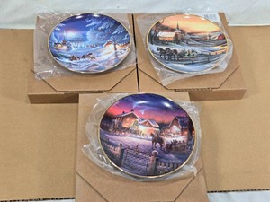 Terry Redlin Collector Plates including Evening Frost, Together for the Season, and Trimming the Tree