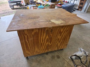 Wood Cart, 44x46...
