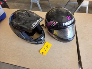 (2) Helmets, Large & Medium...