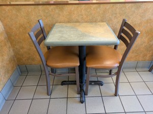 COMMERCIAL DINING TABLE AND CHAIRS SET  TAN