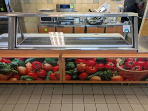 DUKE COMMERICAL SANDWICH PREP WORKSTATION WITH GLASS COVER