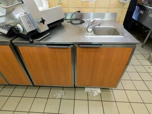 DUKE COMMERICAL 2 DOOR STAINLESS STEEL WORKSTATION WITH SINK