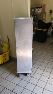 LOCKWOOD ALUMINUM SHEET PAN CART ON WHEELS