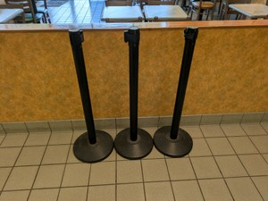 QUEUE SOLUTIONS CROWD CONTROL STANCHIONS 3 CT.