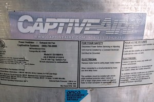 Captive-Aire direct-drive centrifugal upblast exhaust fan