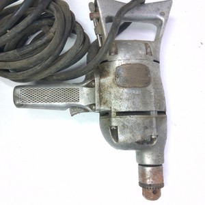 Vintage Heavy-Duty Corded Electric Drill with Side Handle