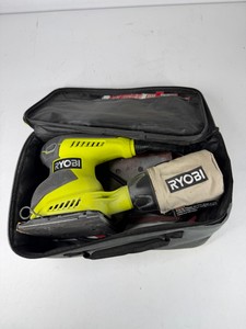 Ryobi Corded Finishing Sander with Dust Bag, Carrying Case & Sanding Sheets