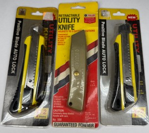 Fuller No. 588 Retractable Utility Knife with Positive Blade Auto-Lock Utility Knives
