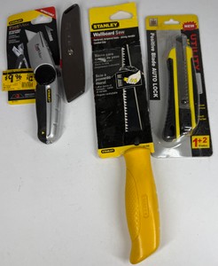 Stanley FatMax Retractable Utility Knife, Stanley Wallboard Saw & Auto-Lock Utility Knife Group