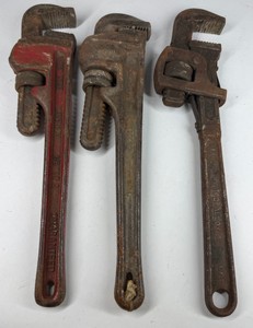 Vintage Heavy-Duty Pipe Wrench Group