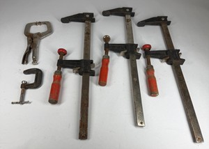 Assorted Bar Clamps, C-Clamps & Locking Clamp Tool Group