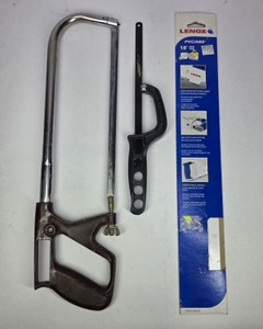 Vintage Hacksaw & Stanley Mini Hacksaw with Lenox 18 PVCABS Blade