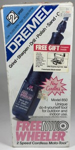 Vintage Dremel Freewheeler Model 850 2-Speed Cordless Moto-Tool