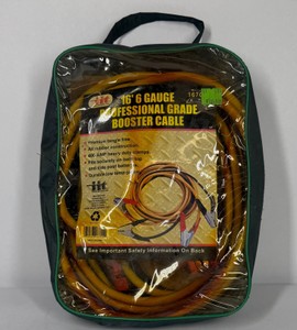Professional Grade 16 6-Gauge Booster Cable Set with Carrying Case