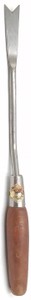 Vintage V-Gouge Wood Carving Chisel with Wooden Handle