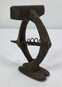 Antique Forged Iron Table Clamp  Bench Vise