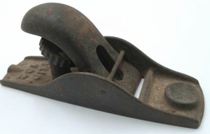 Vintage Cast Iron Block Plane with Adjustable Cutter