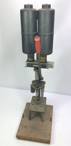 Vintage Shotshell Reloading Press with Dual Powder & Shot Hoppers