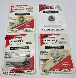 Lee Precision Case Trimmer, Shell Holder & Case Length Gauge Reloading Tools