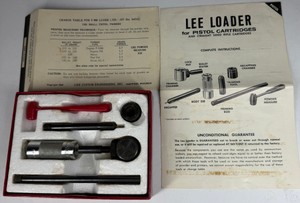 Vintage Lee Loader Pistol Cartridge Hand Reloading Tool Set with Original Box