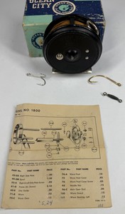 Vintage Ocean City No. 35 Fly Fishing Reel with Original Box & Paperwork