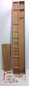 Vintage Worlds Champion Wooden Fishing Tackle Case with Assorted Lures & Terminal Tackle